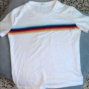 Brandy Melville rainbow strip crop top